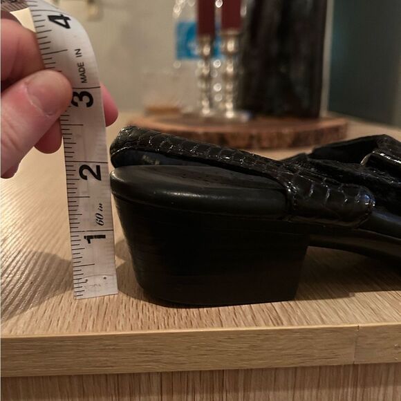 SAS Tripad Comfort USA Women’s Size L6 Glossy Black Leather Ankle Strap Sandals - Picture 9 of 15